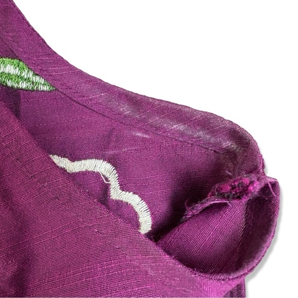 ⭐️QUILL Silk Floral Appliqué Artsy Tunic Top - Picture 6 of 7